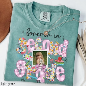 Personalized Forever In Second Grade Teacher Shirt, Custom Comfort Colors T-Shirt, Back To School 2nd Grade Team Gift, First Day of School