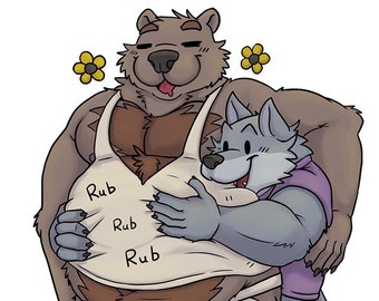 Belly Rub Sticker