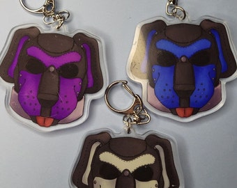 Floppy Ear Pup Hood Keychain