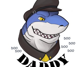 Daddy Shark Sticker