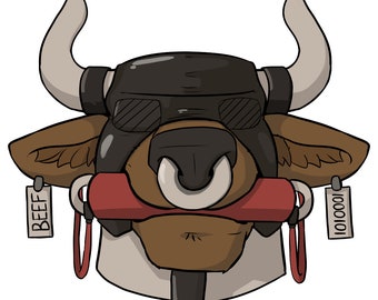 Bull Hood Sticker