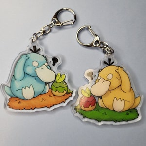 Psyduck Dual Sided Keychain