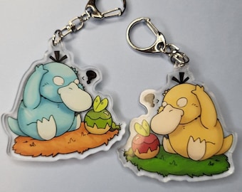 Psyduck Dual Sided Keychain