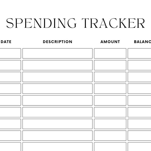 Minimalist Spending Tracker