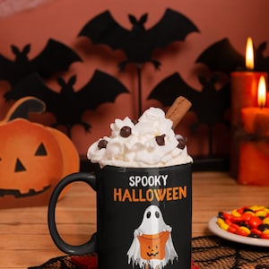 halloween mug,spooky season mug,halloween gift,ghost mug,spooky season,autumn mug,ceramic mug, spooky mug,october gift,halloween decor,Drinkware,Drink & Barware,Kitchen & Dining,coffee mug