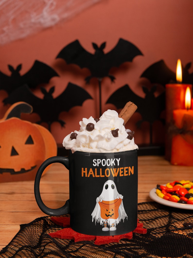 halloween mug,spooky season mug,halloween gift,ghost mug,spooky season,autumn mug,ceramic mug, spooky mug,october gift,halloween decor,Drinkware,Drink & Barware,Kitchen & Dining,coffee mug