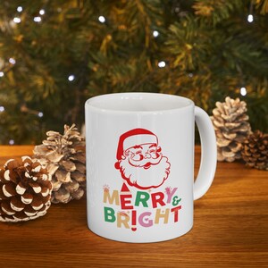 Taza feliz brillante, taza de Navidad feliz brillante, idea de regalo de Navidad, taza de café de Navidad, taza de Navidad linda, taza de invierno, regalo de Navidad