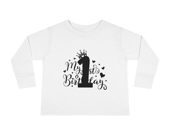 Mein erstes Geburtstags-Shirt, Outfit zum 1. Geburtstag für Jungen oder Mädchen, T-Shirt für die Cake-Smash-Party