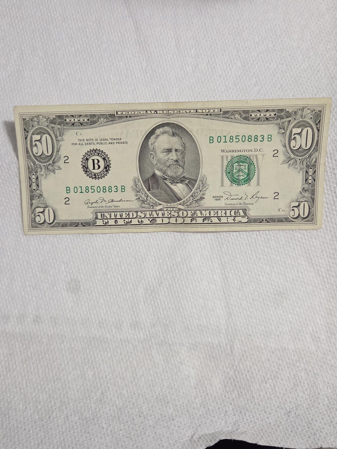 Vintage 1981 50 Dollar Bank Note VG - Etsy