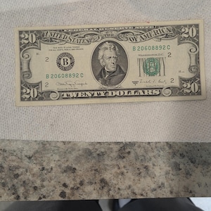 Vintage 1988a 20 Dollar Bank Note