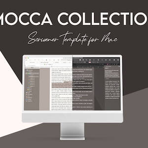 Scrivener Themes for MAC - MOCCA COLLECTION - dark & light mode - Scrivener Template