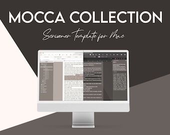 Scrivener Themes for MAC - MOCCA COLLECTION - dark & light mode - Scrivener Template