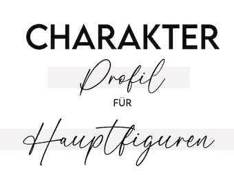 Character Profile for Main Characters - Create three-dimensional characters with this ultimate template. Suitable for printing.