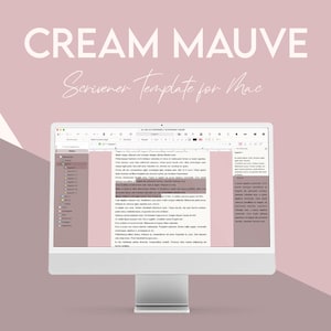 Scrivener Theme for MAC - CREAM MAUVE - light mode - Scrivener Template