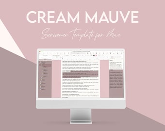 Scrivener Theme for MAC - CREAM MAUVE - light mode - Scrivener Template