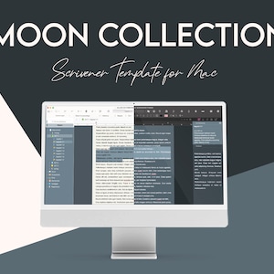 Scrivener Themes for MAC - MOON COLLECTION - dark & light mode - Scrivener Template