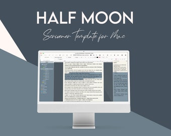 Scrivener Theme for MAC - HALF MOON - light mode - Scrivener Template