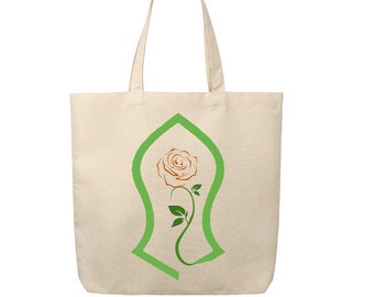 Bolso de mano NaLayn con flores / Sandalia profética / Sufí / Regalo islámico / Regalo de Eid / 100% algodón con botón / Moda hiyab / Ropa musulmana