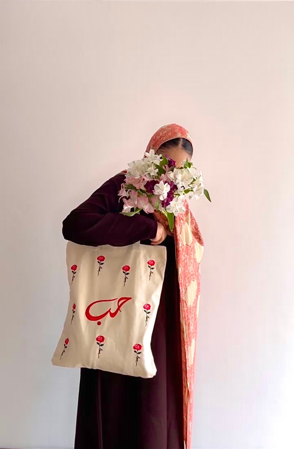 Embroidered Hub Tote Bag | Love and Roses | Sufi | Islamic Gift | 100% ...