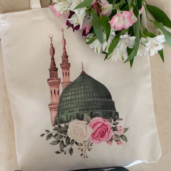 Ḥub al Īmān - Masjid an-Nabawi Tote Bag | Madinah Shareef, The city of light