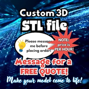 Custom 3D Design Service for 3D Printing | Personalized CAD Modeling from Image or Sketch | File creation for 3D printer owners