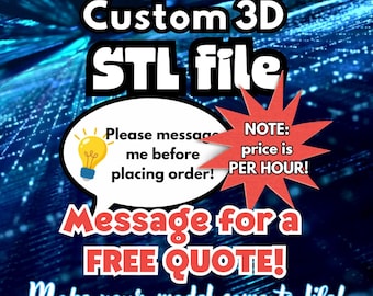 Custom 3D Design Service for 3D Printing | Personalized CAD Modeling from Image or Sketch | File creation for 3D printer owners