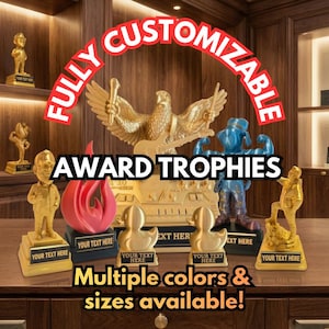 Personalized Mini Trophy | Custom Award | Gag Gift | Team Gifts | Funny Award | Achievement Trophy