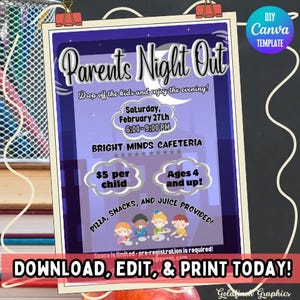 Parents Night Out DIY Flyer Template