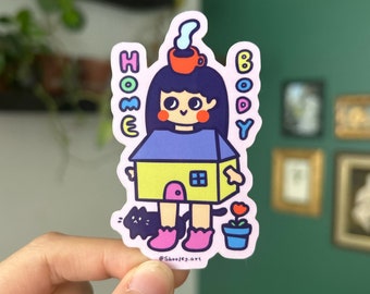 Homebody vinyl sticker | laptop waterbottle decal sticker