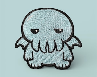 Parche Cthulu Bordado con Gancho y Precinto para Termoadhesivo