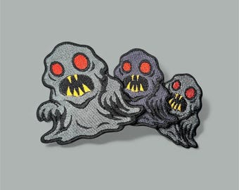 Parche de terror de baba oscura Chibi: monstruo bordado para planchar o coser