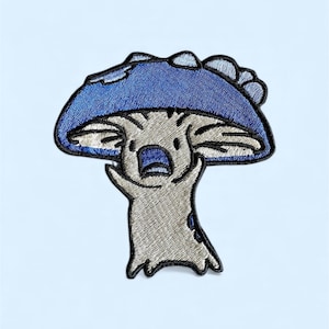 Parche bordado de hongo zombi - Termoadhesivo/con velcro - Chaqueta, bolso