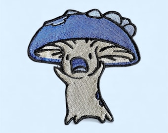 Parche bordado de hongo zombi - Termoadhesivo/con velcro - Chaqueta, bolso