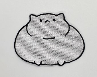 Écusson thermocollant Fat Cat, écussons chat, fer à repasser, écussons pour veste, écusson logo au dos,