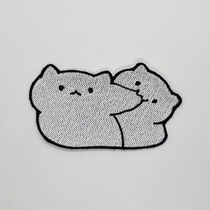 Cute cat couple  Iron On Patch, Cat patches iron on ,Embroidered Patch Iron, Patches For Jacket ,Logo Back Patch,