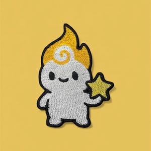 Light Friend Star Flame Embroidered Patch – Iron On or Sew On