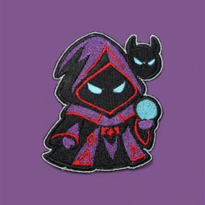 Klecks Hexenmeister Aufnäher - Bügelbild Chibi RPG Magier