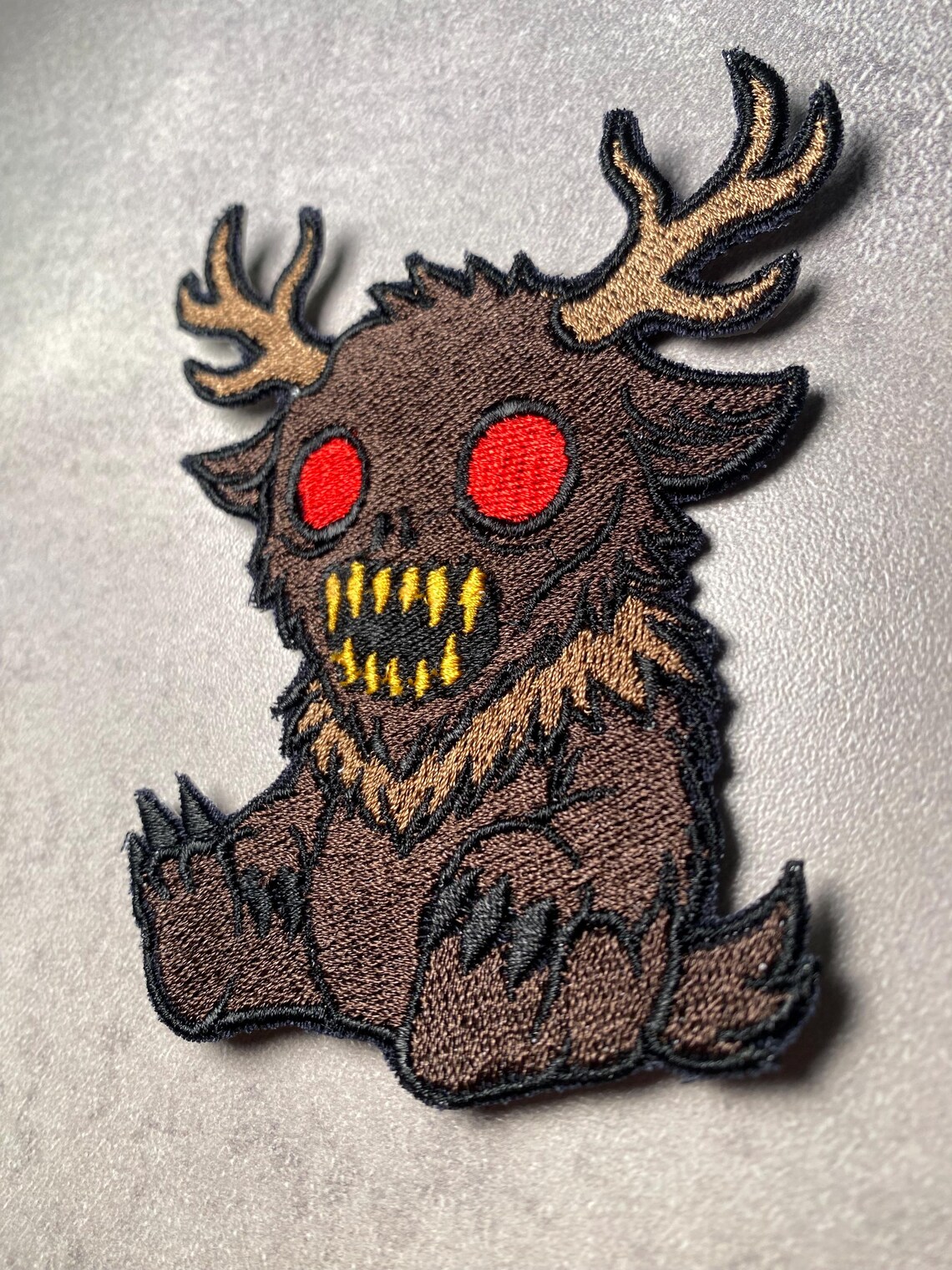 Creepy Wendigo Embroidered Patch – Cryptid Iron-on/hook and Loop for ...