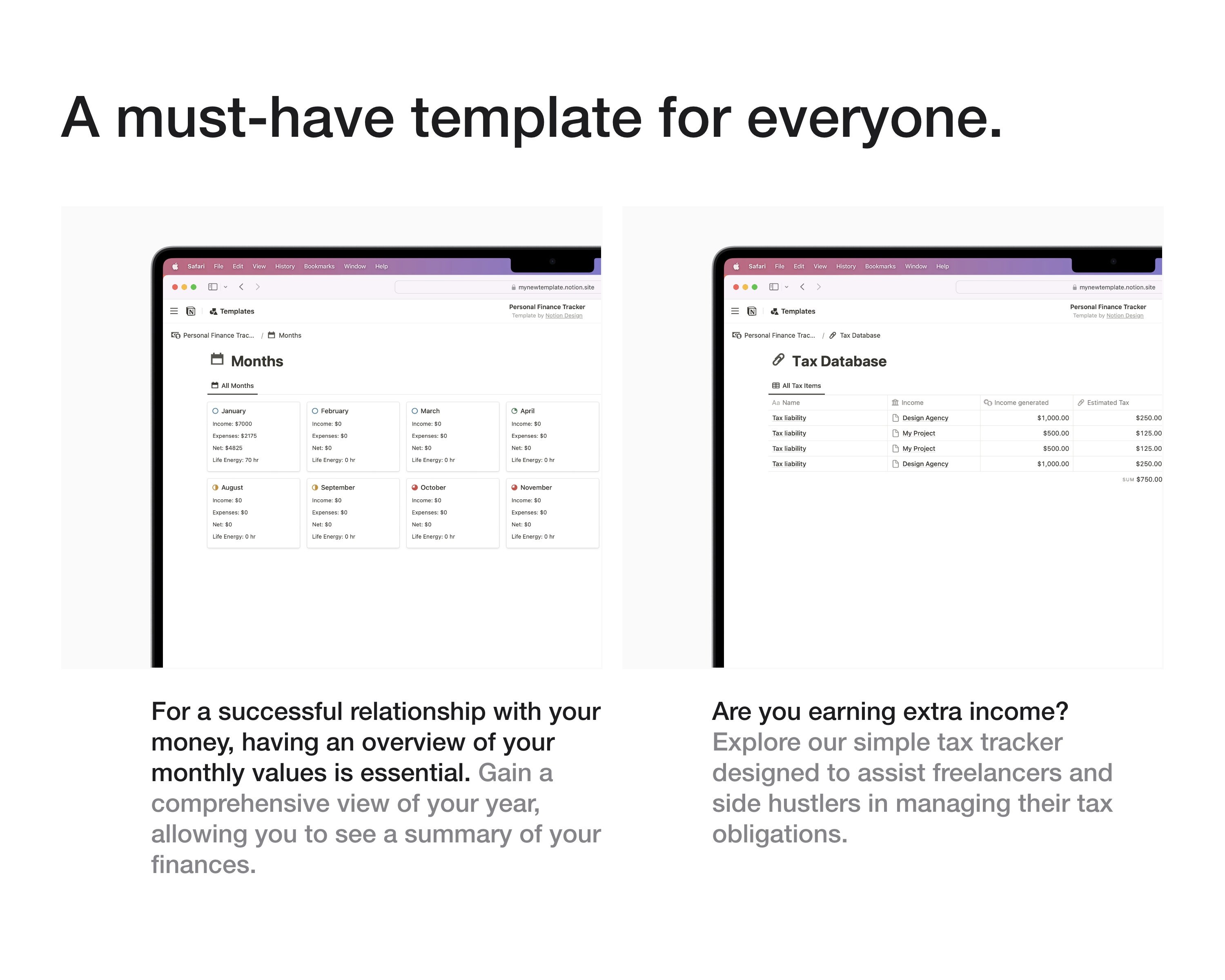 Notion Template Personal Finance Tracker, Ultimate Personal Finance ...