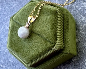 Breastmilk Necklace - Dainty Gold Bail- Gold/ Sterling Silver (NOT A DIY KIT) - Milk Pearl - Breastfeeding Journey - Baby Keepsake - New Mom