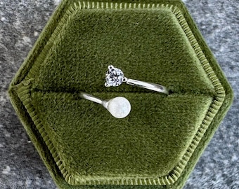 Single Sparkle Breastmilk Ring - Sterling Silver (NOT A DIY KIT)- Breastmilk Jewelry - New Mom Gift - Honoring Breastfeeding - Gift For Mom