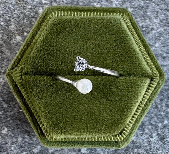 Single Sparkle Breastmilk Ring - Sterling Silver (NOT A DIY KIT)- Breastmilk Jewelry - New Mom Gift - Honoring Breastfeeding - Gift For Mom