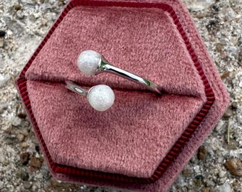 Wrap Ring with Natural Stone & Breastmilk Ring - Sterling Silver (NOT A DIY KIT) - New Mom Gift - Push Present - Newborn Keepsake