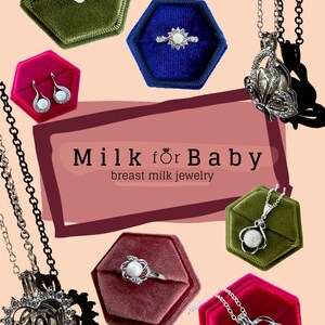 Single Sparkle Breastmilk Ring - Sterling Silver (NOT A DIY KIT)- Breastmilk Jewelry - New Mom Gift - Honoring Breastfeeding - Gift For Mom image 7