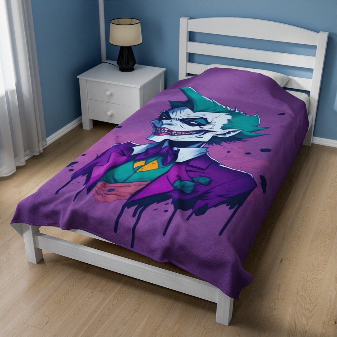 The Joker Velveteen Minky Blanket Plush Home Decor Choose From Etsy
