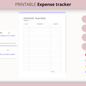 Printable Expense Planner | Expense Tracker | Expense Log | Minimalist Budget Tracker | A4 and US Letter Size