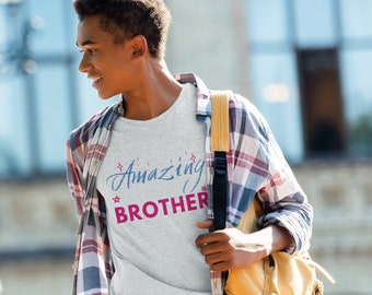 Dark Amazing Brother Camiseta de manga corta para jóvenes Camiseta de manga corta para niños, camisas para niños, camisetas para niños, regalo para niños, camisas para hermanos