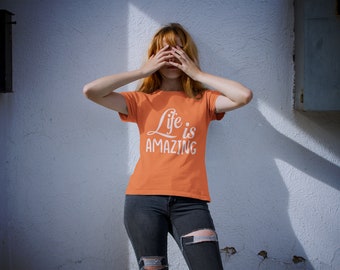La vida es asombrosa, camisa unisex, camisa motivacional, camisa inspiradora, camisas positivas, ideas de regalos para mujeres, ideas de regalos para hombres