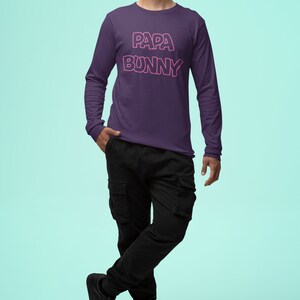 Papa Bunny - Unisex Ultra Cotton Long Sleeve Tee, Custom Long Sleeve Shirt, Personalized Long Sleeve Shirt, Custom Shirt, Personalized Tee,