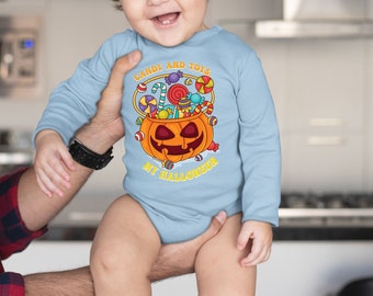 Sudadera de dulces y juguetes de Halloween, sudadera de regalo de Halloween, suéter de Halloween, sudadera linda de Halloween, sudadera divertida de Halloween
